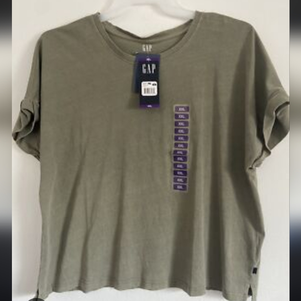 GAP Women's Short Sleeve Washed Fashion Tee Vetiver XL
